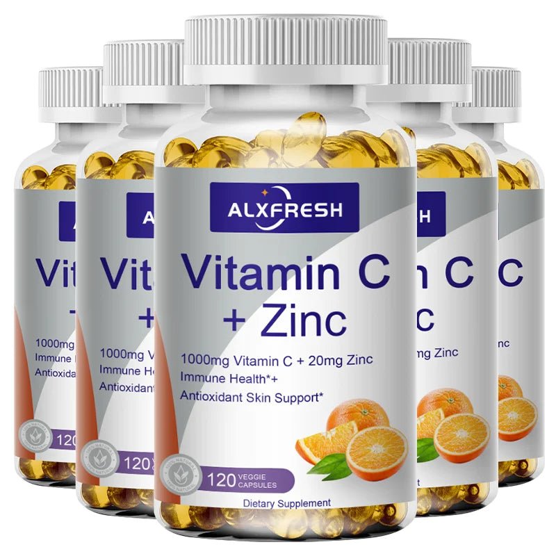 Vitamin C Zinc Capsules for Enhance Immunity Anti-oxidation Anti-aging Promote Skin Metabolism Energy Level Healthy Dual Synergy - Shubert Online Store
