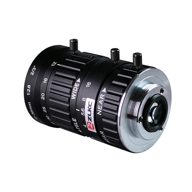 ZLKC CCTV Lens 12-36mm Varifocal 2/3 Inch Focal 5Megapixel F2.8 Aperture C-Mount Low Distortion Machine Vision Indusrial Camera - Shubert Online Store